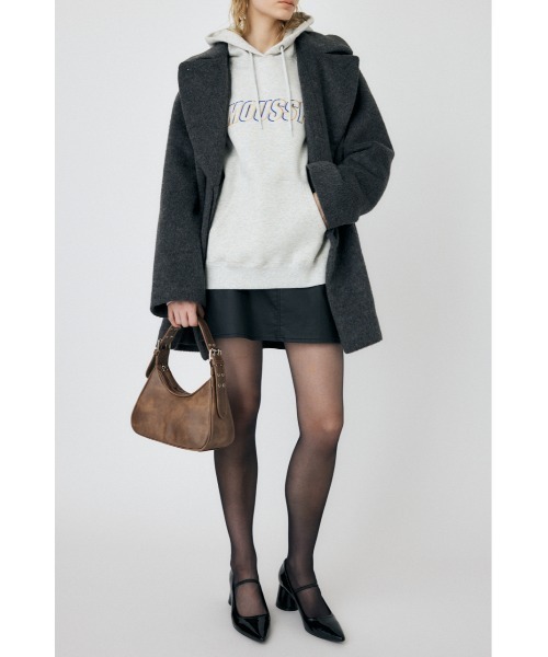 MOUSSY（マウジー）の「LOGO EMBROIDERY PKJ / ロゴエンブロイダリー パーカー（パーカー・レディース・ホワイト/ブラック/杢グレー/ブルー・FREE）」の20枚目の写真