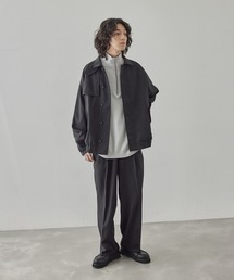 JUNRED（ジュンレッド）の「ヘリンボーン2タックワイドパンツ