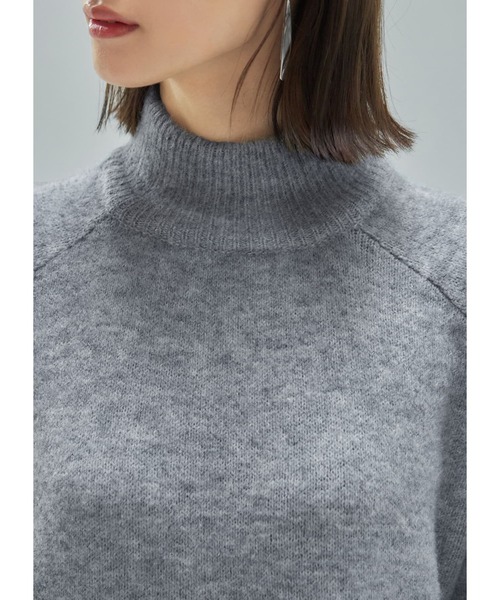 STYLE DELI（スタイルデリ）の「ヤク風タートルネックニットワンピース（ワンピース・レディース・ブラック/ホワイト系その他/ライトグレー・01/02）」の16枚目の写真