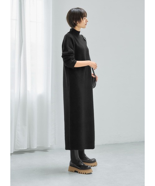 STYLE DELI（スタイルデリ）の「ヤク風タートルネックニットワンピース（ワンピース・レディース・ブラック/ホワイト系その他/ライトグレー・01/02）」の20枚目の写真