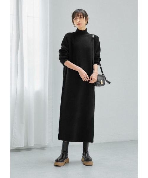 STYLE DELI（スタイルデリ）の「ヤク風タートルネックニットワンピース