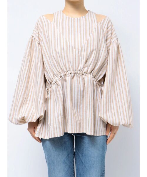 Ungrid（アングリッド）の「レイヤードデザインボリュームブラウス（シャツ/ブラウス・レディース・その他1/オフホワイト/グリーン・FREE）」の20枚目の写真