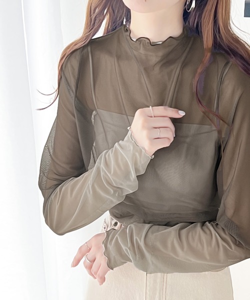 classicalelf(クラシカルエルフ)の「一着で存在感を放つ。グラデーションシアーメロウプルオーバー(Tシャツ/カットソー・レディース・グレー/モカ/ブルー・SMALL/MEDIUM/LARGE/X-LARGE)」の3枚目の写真
