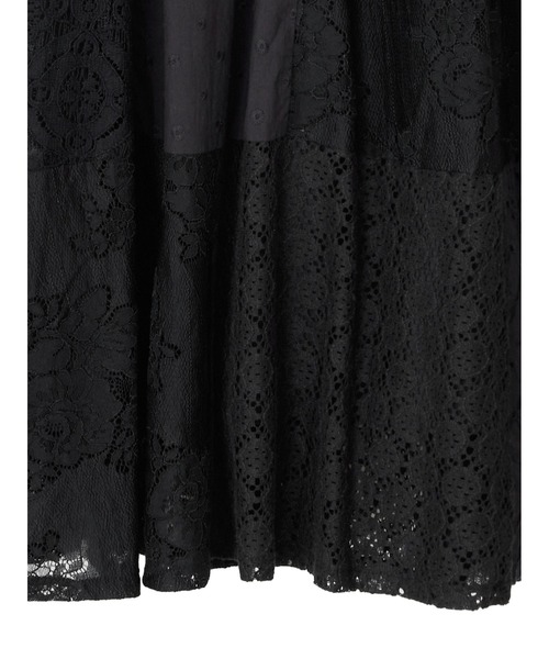 Ameri（アメリ）の「PATCHWORK LACE FLARE SKIRT（スカート）」 - WEAR