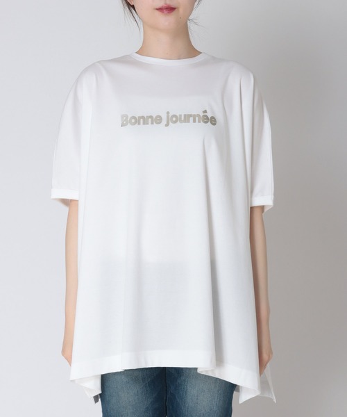 tシャツ 箔プリントスーパーBIG Tシャツ レディース セール】箔プリントスーパーBIG Tシャツ（Tシャツ/カットソー