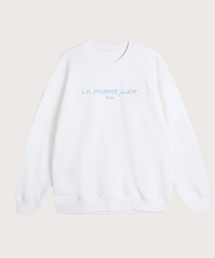 オリジナル刺繍入り LA POMME petit Paris Logo Sweaterラポミプチオリジナルスエット