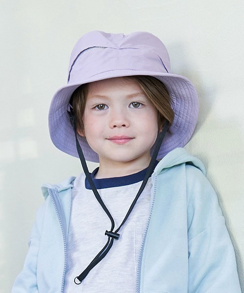 b・ROOM（ビールーム）の「【撥水加工】小さく収納できるハット（ハット・キッズ・ピンク/ターコイズブルー/グリーン/ラベンダー/プラム/チャコール/ライム/キャメル/ベージュ/ライトブルー・54cm/52cm）」の7枚目の写真