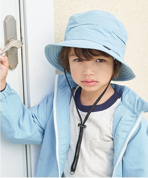 b・ROOM（ビールーム）の「【撥水加工】小さく収納できるハット（ハット・キッズ・ピンク/ターコイズブルー/グリーン/ラベンダー/プラム/チャコール/ライム/キャメル/ベージュ/ライトブルー・54cm/52cm）」の5枚目の写真