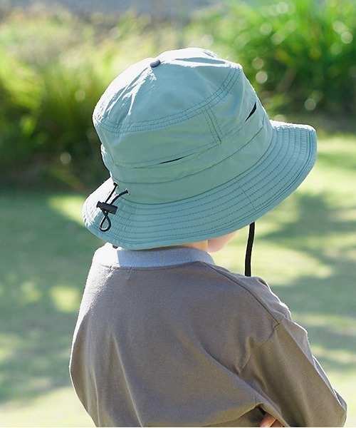 b・ROOM（ビールーム）の「【撥水加工】小さく収納できるハット（ハット・キッズ・ピンク/ターコイズブルー/グリーン/ラベンダー/プラム/チャコール/ライム/キャメル/ベージュ/ライトブルー・54cm/52cm）」の12枚目の写真