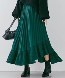 kirakiraShop | 動くたび、視線を奪う。360度 アシンメトリー ラッフル プリーツ スカート(スカート)