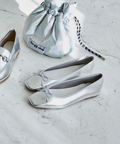 coen（コーエン）の「やみつきバレエシューズ（バレエシューズ・レディース・ホワイト/ブラック/ネイビー/シルバー・23cm/23.5cm/24cm/24.5cm）」の4枚目の写真