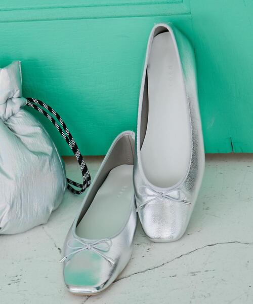 coen（コーエン）の「やみつきバレエシューズ（バレエシューズ・レディース・ホワイト/ブラック/ネイビー/シルバー・23cm/23.5cm/24cm/24.5cm）」の13枚目の写真