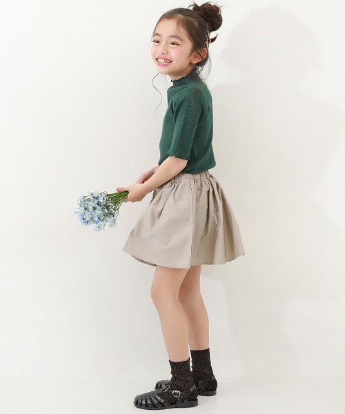 devirock(デビロック)の「ふわっと広がる ボリュームギャザー ミニ丈スカッツ(スカート・キッズ・ブラック/サックスブルー/グレー系1/ピンク系3/パープル系3/アイボリー/ライラック/ブルー系・150cm/140cm/130cm/120cm/110cm/100cm/90cm/80cm/160cm)」の11枚目の写真