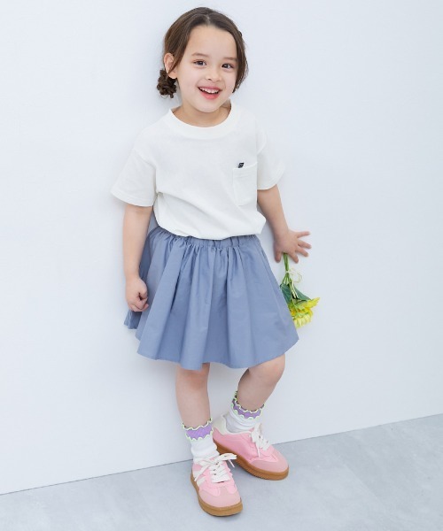 devirock(デビロック)の「ふわっと広がる ボリュームギャザー ミニ丈スカッツ(スカート・キッズ・ブラック/サックスブルー/グレー系1/ピンク系3/パープル系3/アイボリー/ライラック/ブルー系・150cm/140cm/130cm/120cm/110cm/100cm/90cm/80cm/160cm)」の20枚目の写真