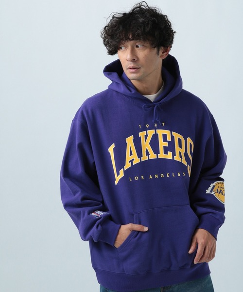 NBA（エヌビーエー）の「【NBA】チームフーディー（パーカー・メンズ・ブラック/オフホワイト/パープル・MEDIUM/LARGE）」の9枚目の写真