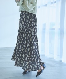 mysty woman | ミモザ柄スカート 104212(スカート)