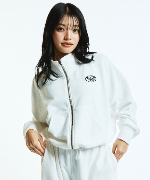 ROXY（ロキシー）の「PLANET RING ZIP/ロキシーショートレングスワンポイントブランドロゴスタンドブルゾン（スウェット・レディース・ホワイト/ブラック/グレー/ミント・SMALL/MEDIUM/LARGE）」の17枚目の写真