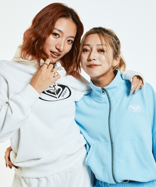 ROXY（ロキシー）の「PLANET RING ZIP/ロキシーショートレングスワンポイントブランドロゴスタンドブルゾン（スウェット・レディース・ホワイト/ブラック/グレー/ミント・SMALL/MEDIUM/LARGE）」の7枚目の写真