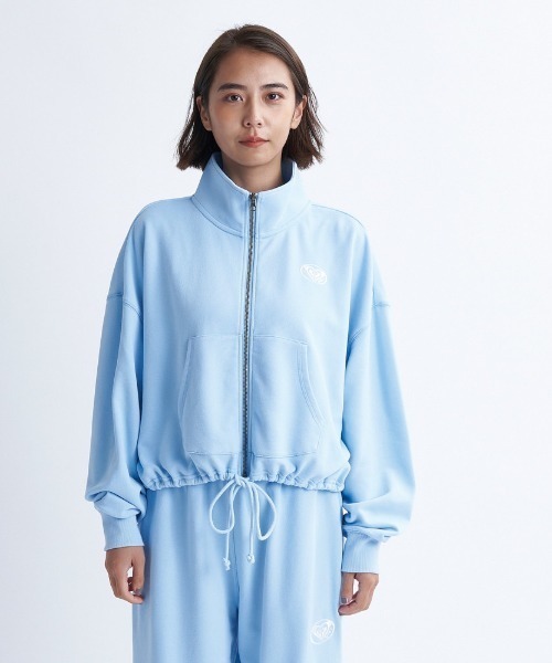 ROXY（ロキシー）の「PLANET RING ZIP/ロキシーショートレングスワンポイントブランドロゴスタンドブルゾン（スウェット・レディース・ホワイト/ブラック/グレー/ミント・SMALL/MEDIUM/LARGE）」の8枚目の写真