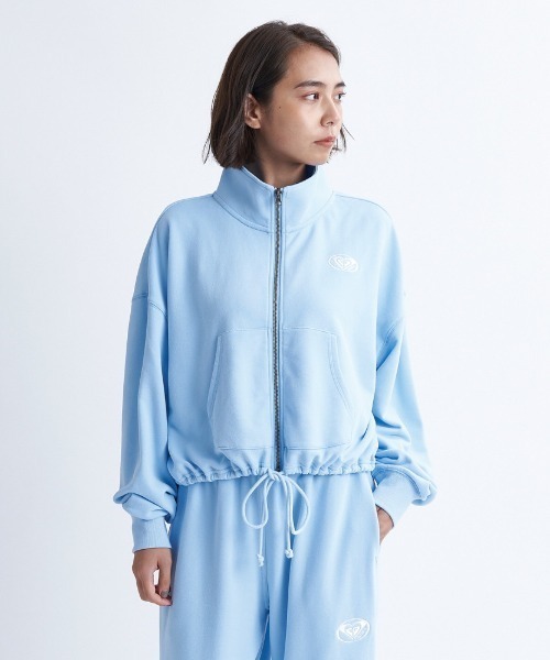 ROXY（ロキシー）の「PLANET RING ZIP/ロキシーショートレングスワンポイントブランドロゴスタンドブルゾン（スウェット・レディース・ホワイト/ブラック/グレー/ミント・SMALL/MEDIUM/LARGE）」の10枚目の写真