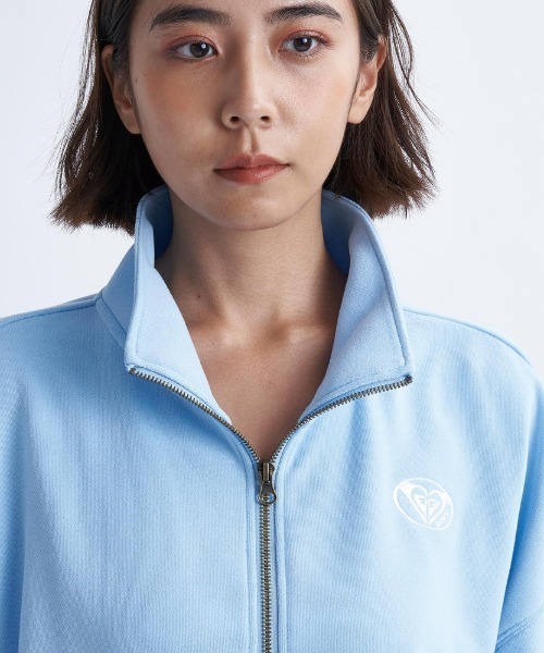 ROXY（ロキシー）の「PLANET RING ZIP/ロキシーショートレングスワンポイントブランドロゴスタンドブルゾン（スウェット・レディース・ホワイト/ブラック/グレー/ミント・SMALL/MEDIUM/LARGE）」の11枚目の写真