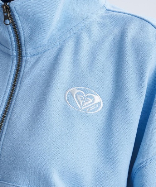 ROXY（ロキシー）の「PLANET RING ZIP/ロキシーショートレングスワンポイントブランドロゴスタンドブルゾン（スウェット・レディース・ホワイト/ブラック/グレー/ミント・SMALL/MEDIUM/LARGE）」の12枚目の写真