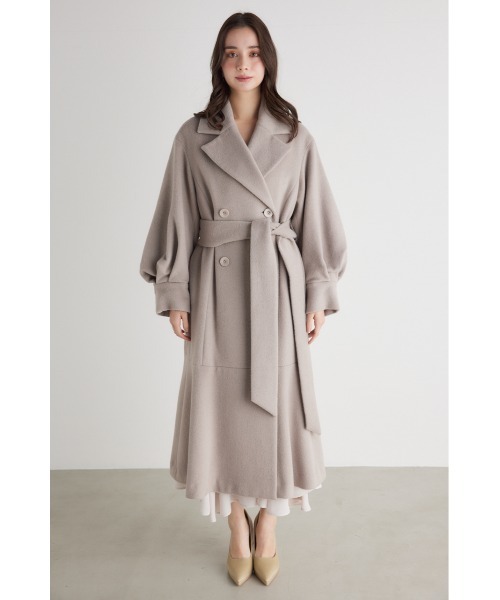 rienda ドレスコート リエンダ rienda ウールMIXクラッシィドレスコート （BLK