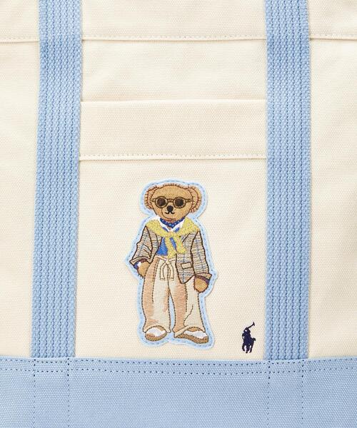 POLO RALPH LAUREN（ポロ ラルフ ローレン）の「キャンバス ミディアム Polo ベア トート（トートバッグ・レディース・ブルー・ONE）」の5枚目の写真