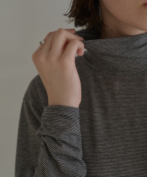 MANOF(マノフ)の「Ca/Si TURTLE CUT TOPS(Tシャツ/カットソー・レディース・ホワイト/ブラック/その他・S/M)」の9枚目の写真