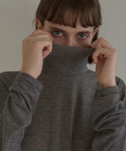 MANOF(マノフ)の「Ca/Si TURTLE CUT TOPS(Tシャツ/カットソー・レディース・ホワイト/ブラック/その他・S/M)」の10枚目の写真