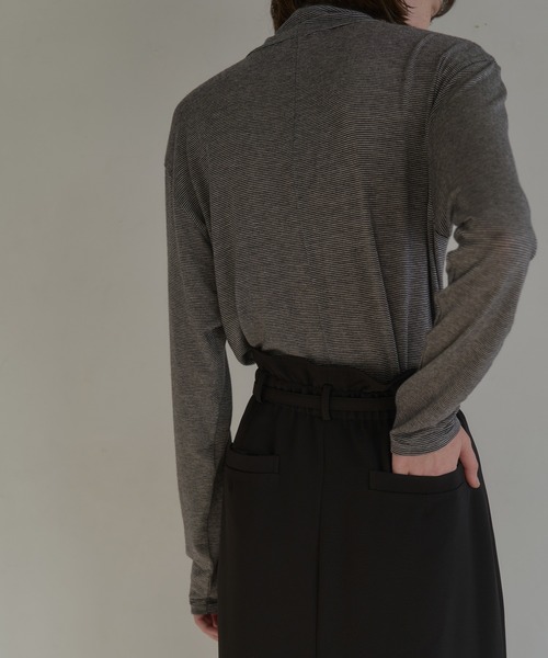 MANOF(マノフ)の「Ca/Si TURTLE CUT TOPS(Tシャツ/カットソー・レディース・ホワイト/ブラック/その他・S/M)」の6枚目の写真