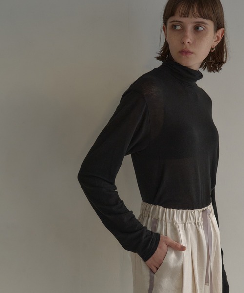 MANOF(マノフ)の「Ca/Si TURTLE CUT TOPS(Tシャツ/カットソー・レディース・ホワイト/ブラック/その他・S/M)」の12枚目の写真