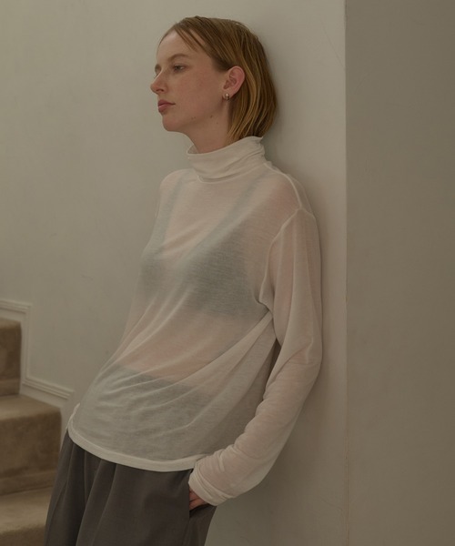 MANOF(マノフ)の「Ca/Si TURTLE CUT TOPS(Tシャツ/カットソー・レディース・ホワイト/ブラック/その他・S/M)」の19枚目の写真