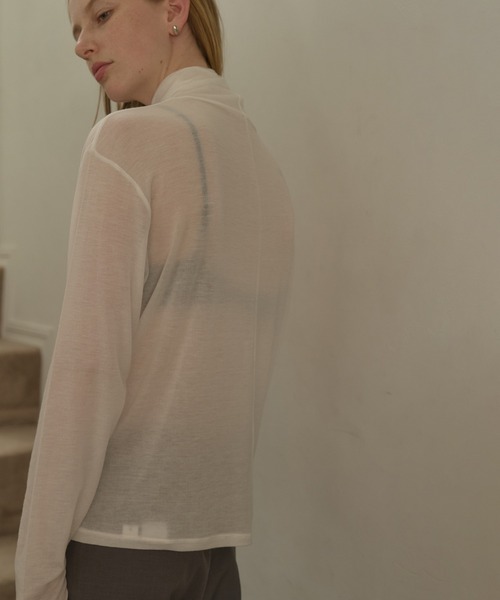 MANOF(マノフ)の「Ca/Si TURTLE CUT TOPS(Tシャツ/カットソー・レディース・ホワイト/ブラック/その他・S/M)」の20枚目の写真