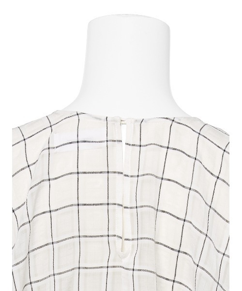 MIESROHE（ミースロエ）の「シアーチェックＢＬ（シャツ/ブラウス・レディース・ブラック/ホワイト・FREE）」の4枚目の写真