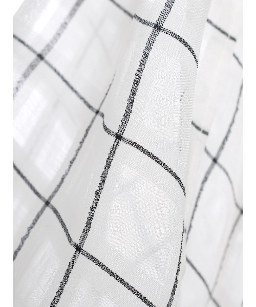 MIESROHE（ミースロエ）の「シアーチェックＢＬ（シャツ/ブラウス・レディース・ブラック/ホワイト・FREE）」の8枚目の写真