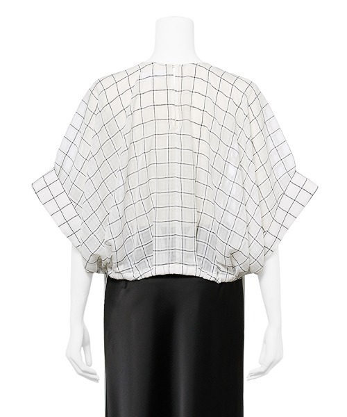 MIESROHE（ミースロエ）の「シアーチェックＢＬ（シャツ/ブラウス・レディース・ブラック/ホワイト・FREE）」の10枚目の写真