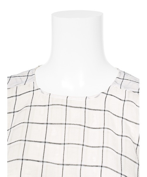 MIESROHE（ミースロエ）の「シアーチェックＢＬ（シャツ/ブラウス・レディース・ブラック/ホワイト・FREE）」の12枚目の写真