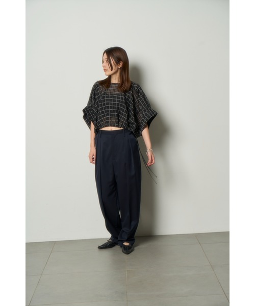 MIESROHE（ミースロエ）の「シアーチェックＢＬ（シャツ/ブラウス・レディース・ブラック/ホワイト・FREE）」の13枚目の写真