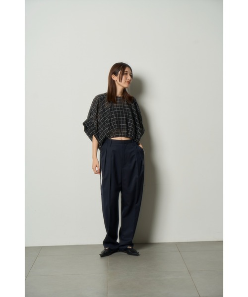 MIESROHE（ミースロエ）の「シアーチェックＢＬ（シャツ/ブラウス・レディース・ブラック/ホワイト・FREE）」の15枚目の写真