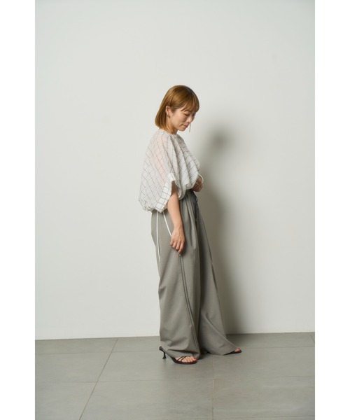 MIESROHE（ミースロエ）の「シアーチェックＢＬ（シャツ/ブラウス・レディース・ブラック/ホワイト・FREE）」の18枚目の写真