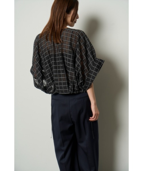 MIESROHE（ミースロエ）の「シアーチェックＢＬ（シャツ/ブラウス・レディース・ブラック/ホワイト・FREE）」の20枚目の写真