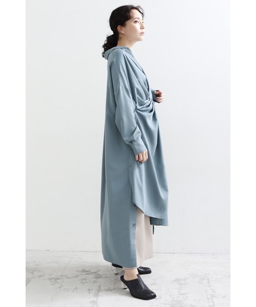 2WAYアシンメトリーシャツワンピース