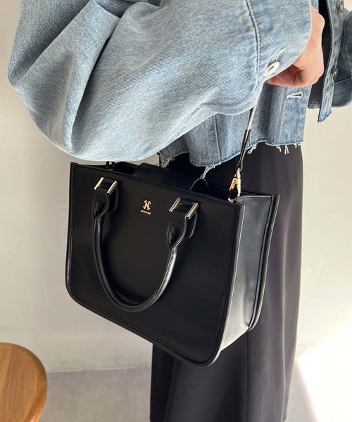 ロゴ入りショルダー/ミニトートバッグ（トートバッグ）｜one after