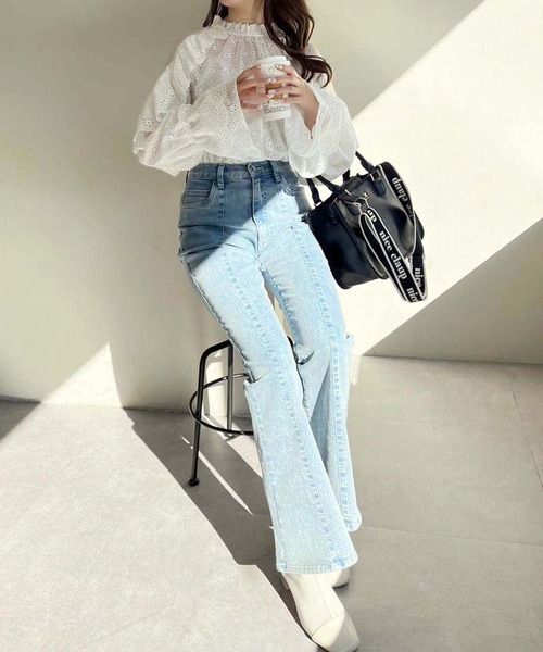 one after another NICE CLAUP(ワンアフターアナザーナイスクラップ)の「ロゴ入りショルダー/ミニトートバッグ(トートバッグ・レディース・アイボリー/ブラック/ピンク・FREE)」の12枚目の写真