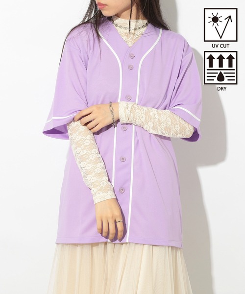 United Athle（ユナイテッドアスレ）の「【United Athle】吸水速乾・UVカット! 4.1オンス ドライアスレチックベースボールシャツ スポーツ観戦・推し活にも◎ 5982（シャツ/ブラウス・メンズ・ネイビー/オレンジ/ホワイト/レッド/ブルー/ターコイズブルー/ブラック/イエロー/ブラック系1/ピンク/グリーン/バーガンディー/ラベンダー・XL/M/L/S/XXL）」の8枚目の写真