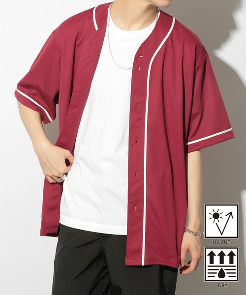 United Athle（ユナイテッドアスレ）の「【United Athle】吸水速乾・UVカット! 4.1オンス ドライアスレチックベースボールシャツ スポーツ観戦・推し活にも◎ 5982（シャツ/ブラウス・メンズ・ネイビー/オレンジ/ホワイト/レッド/ブルー/ターコイズブルー/ブラック/イエロー/ブラック系1/ピンク/グリーン/バーガンディー/ラベンダー・XL/M/L/S/XXL）」の12枚目の写真