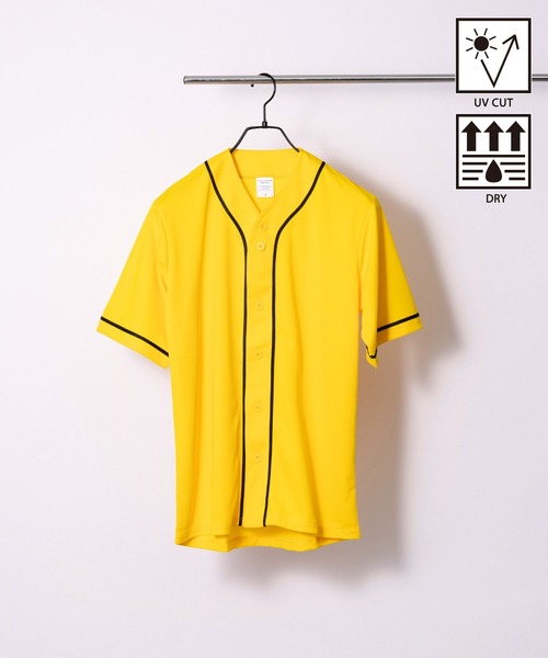 United Athle（ユナイテッドアスレ）の「【United Athle】吸水速乾・UVカット! 4.1オンス ドライアスレチックベースボールシャツ スポーツ観戦・推し活にも◎ 5982（シャツ/ブラウス・メンズ・ネイビー/オレンジ/ホワイト/レッド/ブルー/ターコイズブルー/ブラック/イエロー/ブラック系1/ピンク/グリーン/バーガンディー/ラベンダー・XL/M/L/S/XXL）」の9枚目の写真