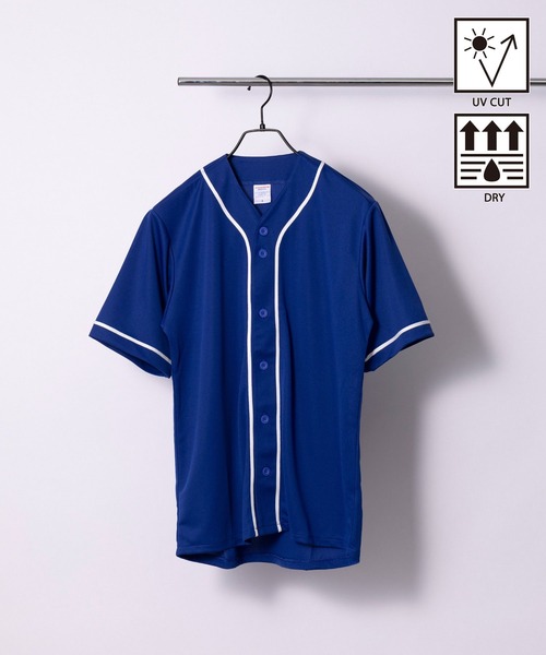 United Athle（ユナイテッドアスレ）の「【United Athle】吸水速乾・UVカット! 4.1オンス ドライアスレチックベースボールシャツ スポーツ観戦・推し活にも◎ 5982（シャツ/ブラウス・メンズ・ネイビー/オレンジ/ホワイト/レッド/ブルー/ターコイズブルー/ブラック/イエロー/ブラック系1/ピンク/グリーン/バーガンディー/ラベンダー・XL/M/L/S/XXL）」の7枚目の写真