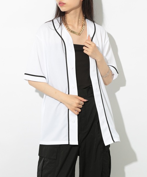 United Athle（ユナイテッドアスレ）の「【United Athle】吸水速乾・UVカット! 4.1オンス ドライアスレチックベースボールシャツ スポーツ観戦・推し活にも◎ 5982（シャツ/ブラウス・メンズ・ネイビー/オレンジ/ホワイト/レッド/ブルー/ターコイズブルー/ブラック/イエロー/ブラック系1/ピンク/グリーン/バーガンディー/ラベンダー・XL/M/L/S/XXL）」の19枚目の写真